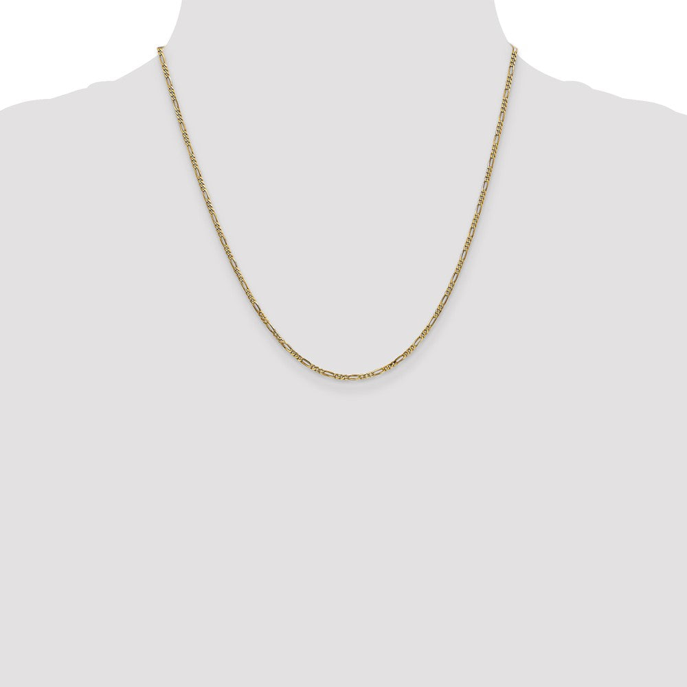 14k 1.8mm Flat Figaro Chain - Product Photo