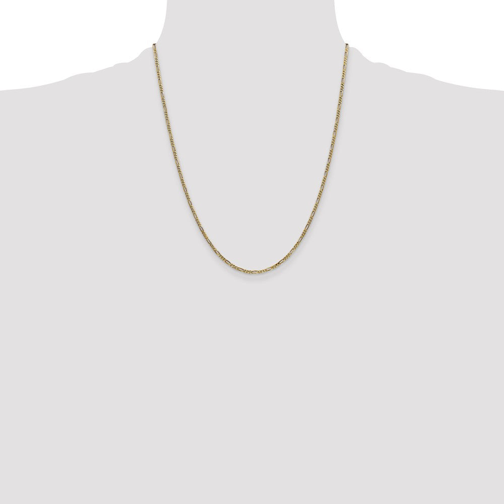 14k 1.8mm Flat Figaro Chain - Product Photo