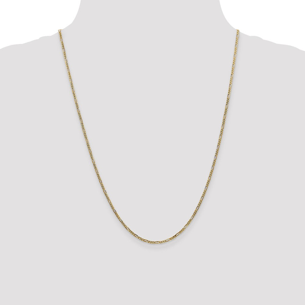 14k 1.8mm Flat Figaro Chain - Product Photo