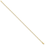 14k 1.8mm Flat Figaro Chain Anklet - Product Photo