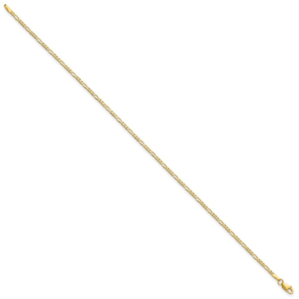 14k 1.8mm Flat Figaro Chain - Product Photo
