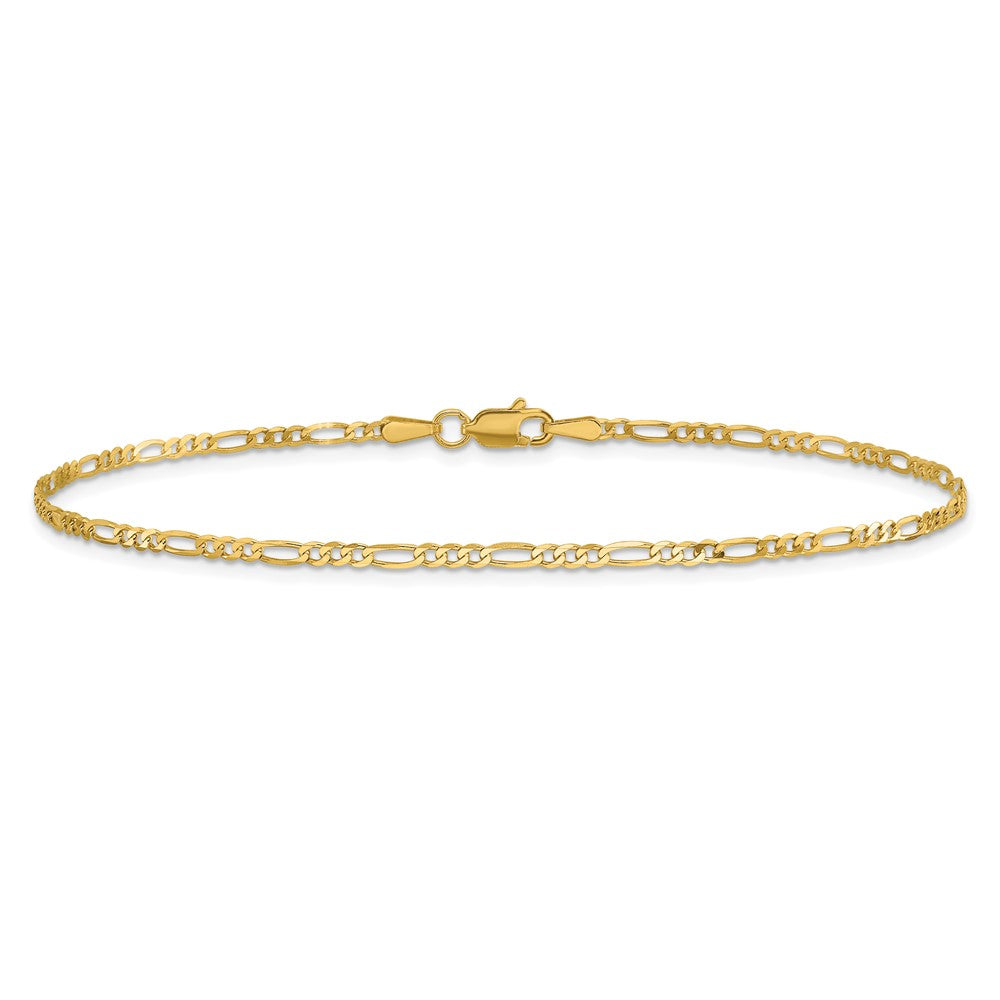 14k 1.8mm Flat Figaro Chain - Product Photo