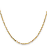 14k 2.25mm Flat Figaro Chain - Product Photo
