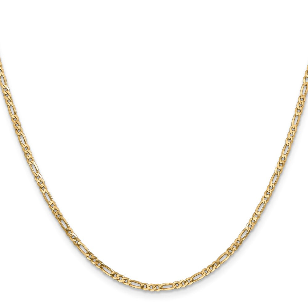 14k 2.25mm Flat Figaro Chain - Product Photo