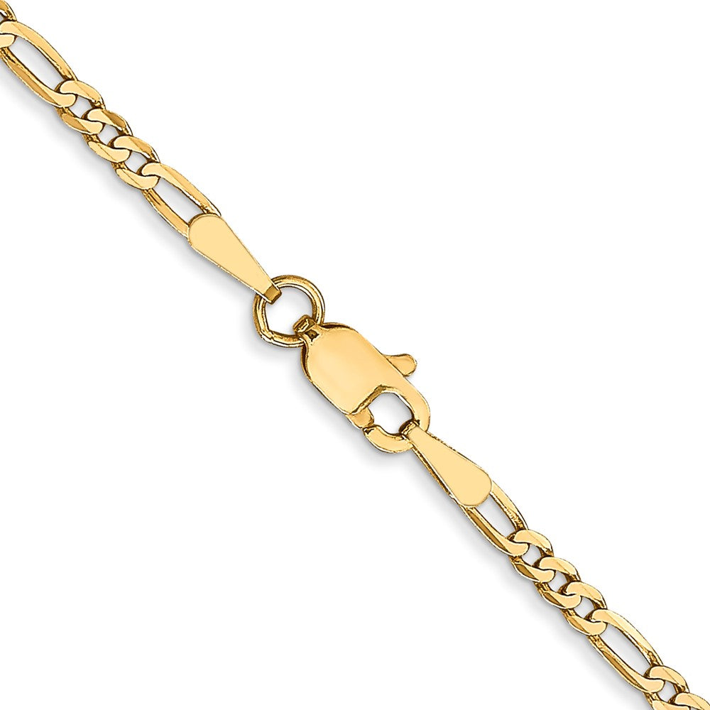 14k 2.25mm Flat Figaro Chain - Product Photo