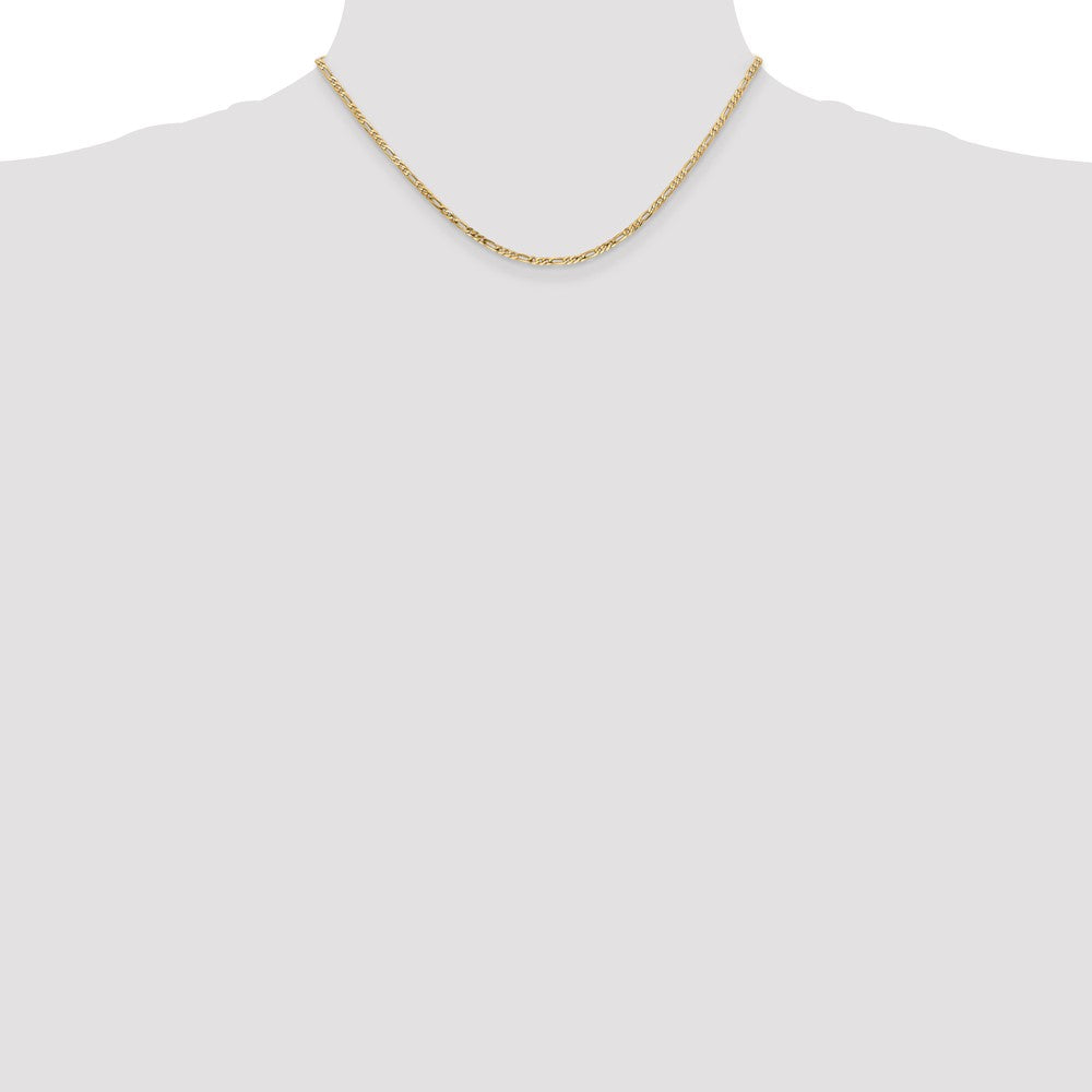 14k 2.25mm Flat Figaro Chain - Product Photo