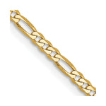 14k 2.25mm Flat Figaro Chain - Product Photo