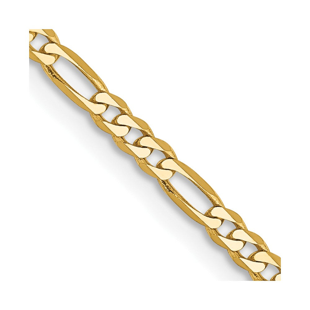 14k 2.25mm Flat Figaro Chain - Product Photo