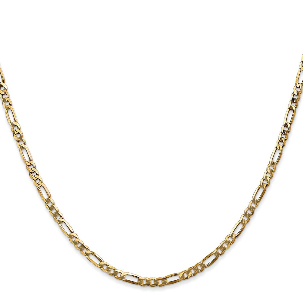 14k 2.75mm Flat Figaro Chain - Product Photo
