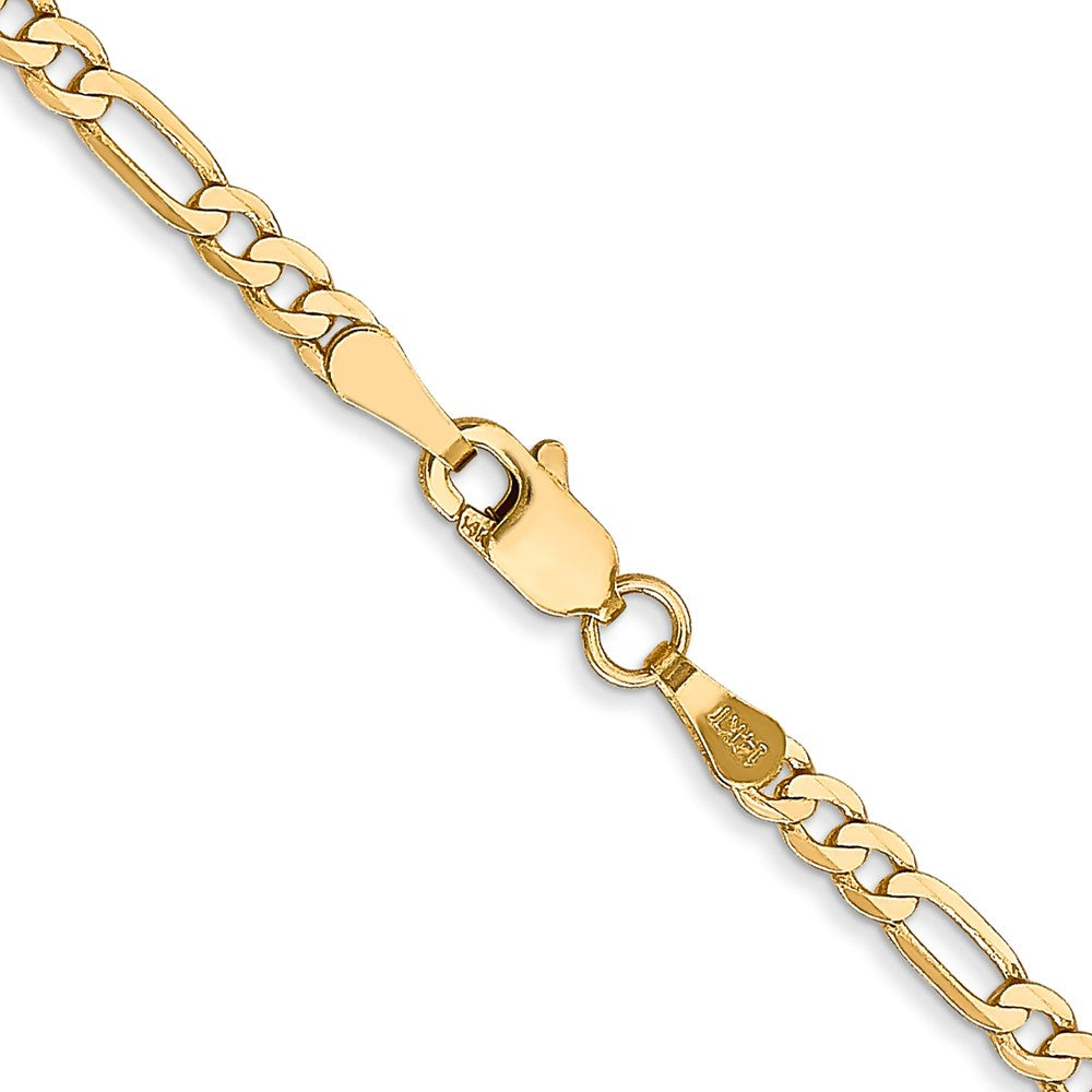 14k 2.75mm Flat Figaro Chain - Product Photo