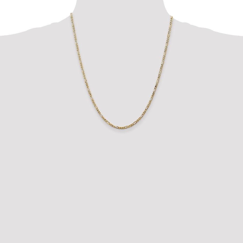 14k 2.75mm Flat Figaro Chain - Product Photo