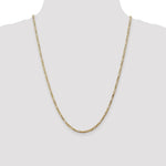 14k 2.75mm Flat Figaro Chain - Product Photo