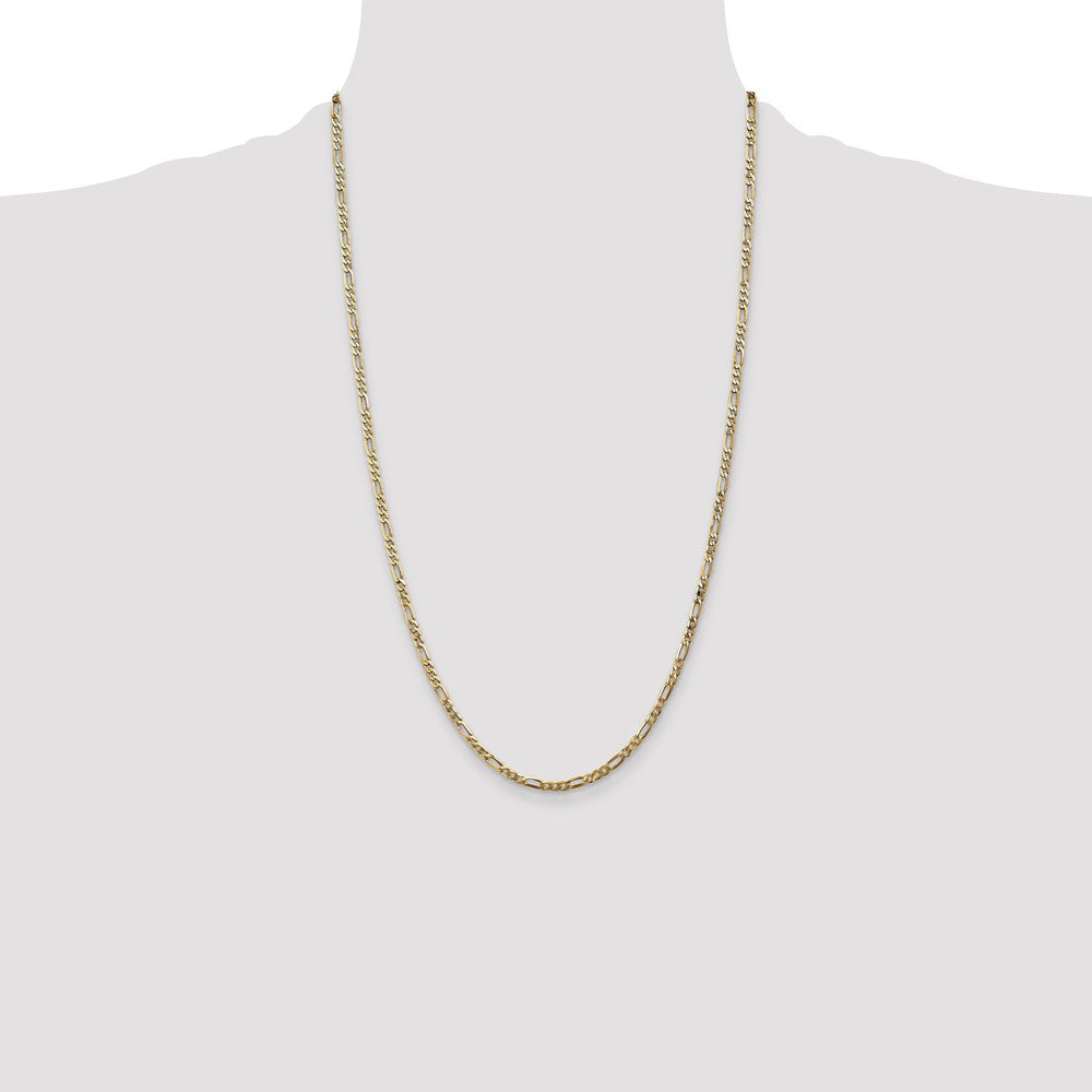 14k 2.75mm Flat Figaro Chain - Product Photo