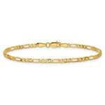 14k 2.75mm Flat Figaro Chain - Product Photo