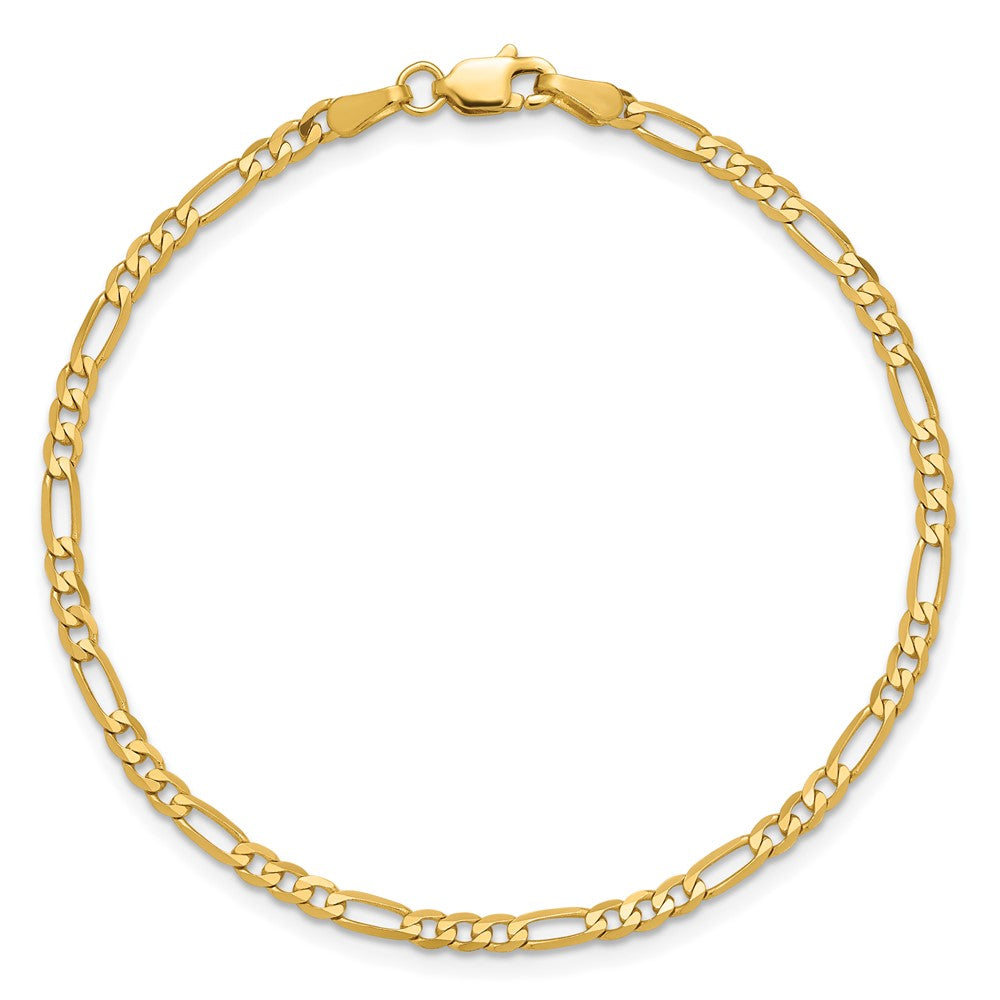 14k 2.75mm Flat Figaro Chain - Product Photo