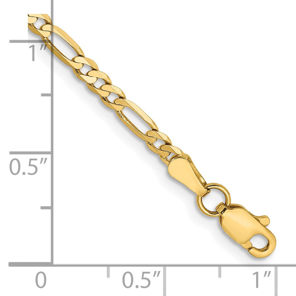 14k 2.75mm Flat Figaro Chain - Product Photo