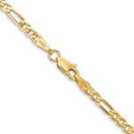 14k 3mm Flat Figaro Chain - Product Photo