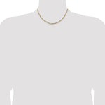 14k 3mm Flat Figaro Chain - Product Photo