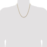 14k 3mm Flat Figaro Chain - Product Photo