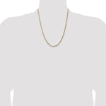 14k 3mm Flat Figaro Chain - Product Photo
