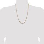 14k 3mm Flat Figaro Chain - Product Photo