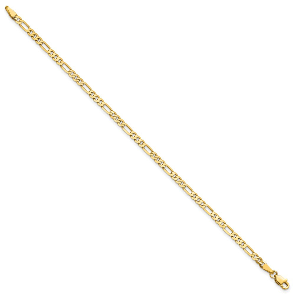 14k 3mm Flat Figaro Chain - Product Photo