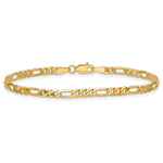 14k 3mm Flat Figaro Chain - Product Photo