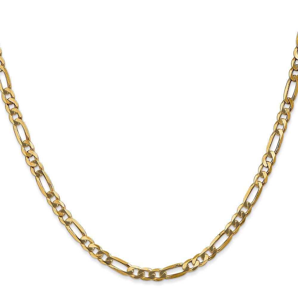 14k 4mm Flat Figaro Chain - Product Photo