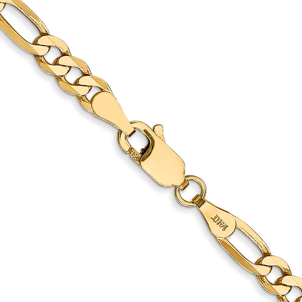 14k 4mm Flat Figaro Chain - Product Photo