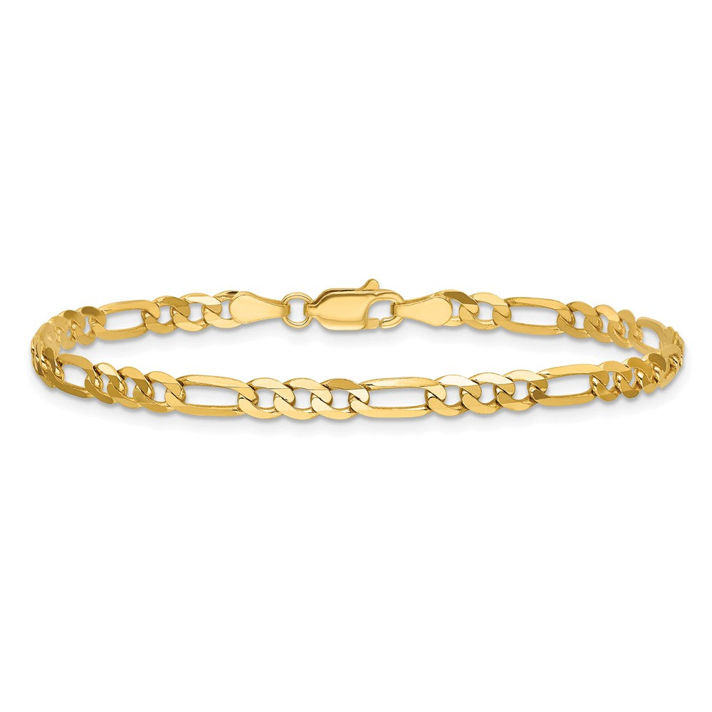 14k 4mm Flat Figaro Chain - Product Photo