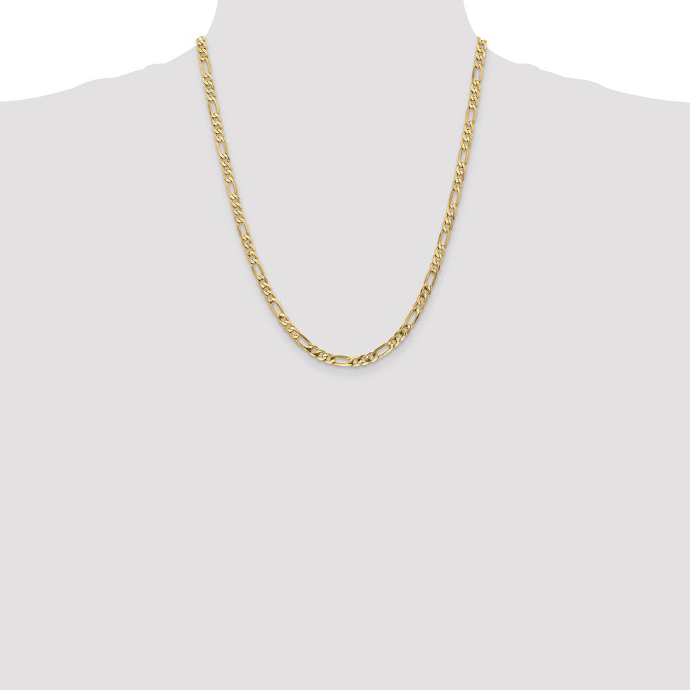 14k 4.75mm Flat Figaro Chain - Product Photo