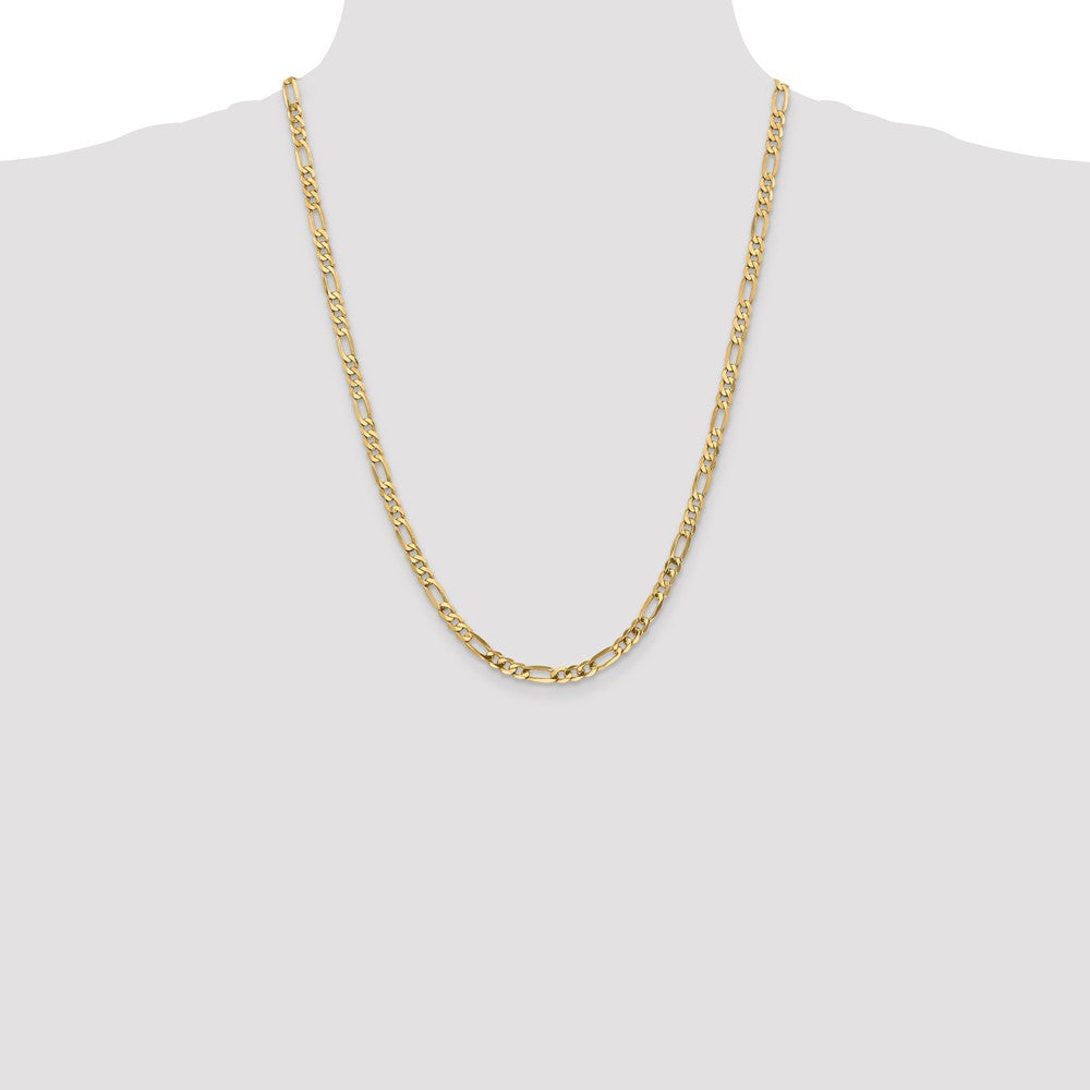 14k 4.75mm Flat Figaro Chain - Product Photo