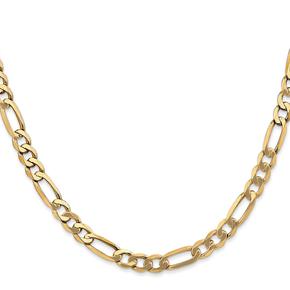 14k 5.25mm Flat Figaro Chain - Product Photo