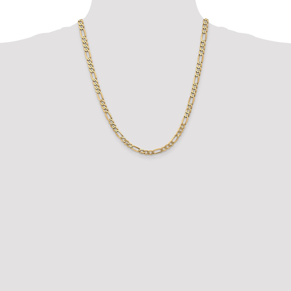 14k 5.25mm Flat Figaro Chain - Product Photo