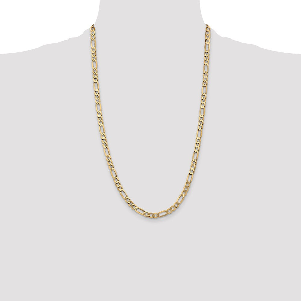 14k 5.25mm Flat Figaro Chain - Product Photo