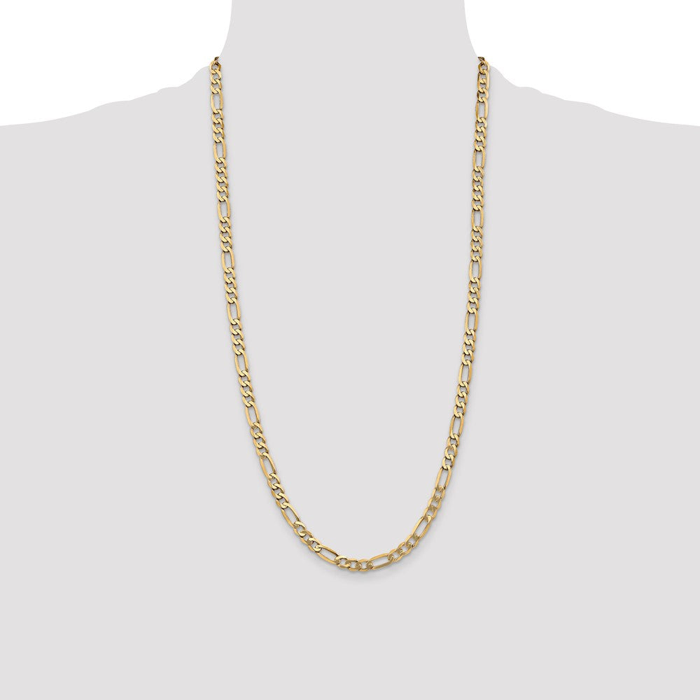 14k 5.25mm Flat Figaro Chain - Product Photo