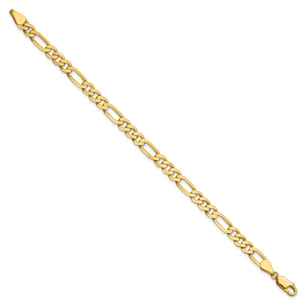 14k 5.25mm Flat Figaro Chain - Product Photo