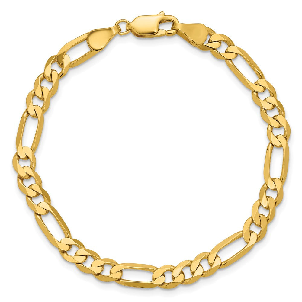 14k 5.25mm Flat Figaro Chain - Product Photo