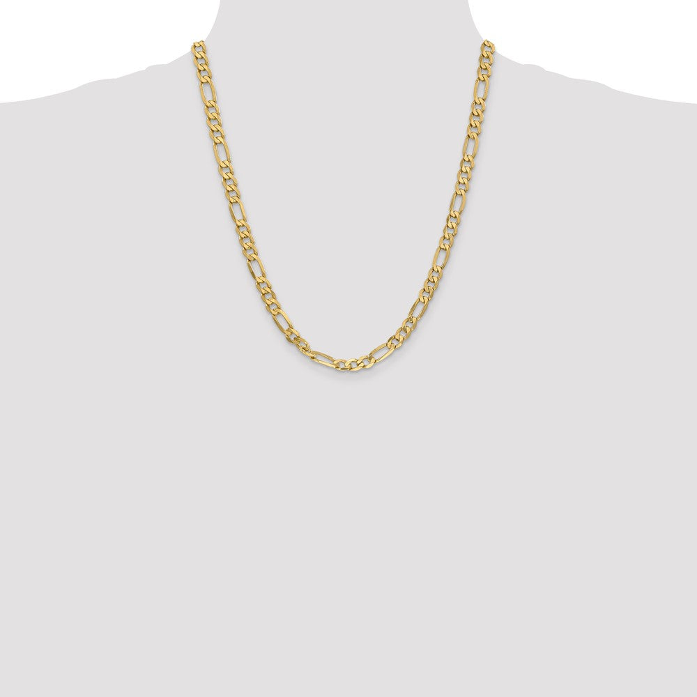 14k 6.25mm Flat Figaro Chain - Product Photo