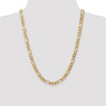 14k 7mm Flat Figaro Chain - Product Photo