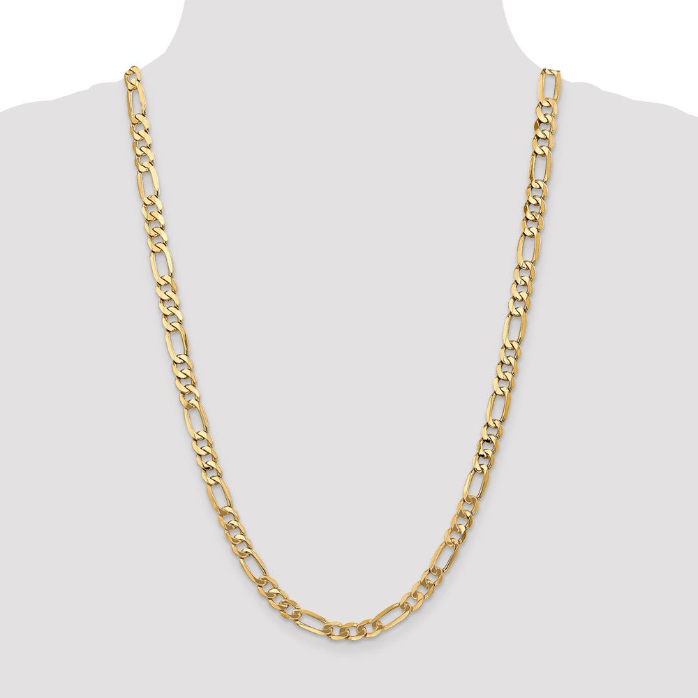 14k 7mm Flat Figaro Chain - Product Photo