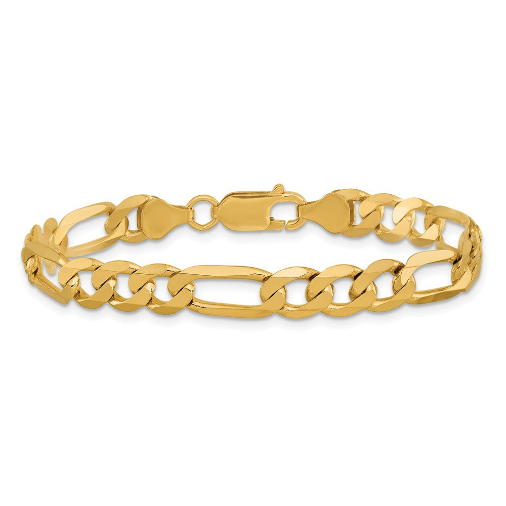 14k 7mm Flat Figaro Chain - Product Photo