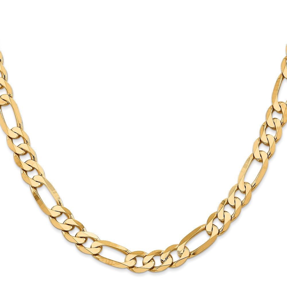 14k 7.5mm Flat Figaro Chain - Product Photo