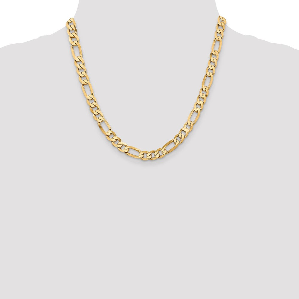 14k 7.5mm Flat Figaro Chain - Product Photo