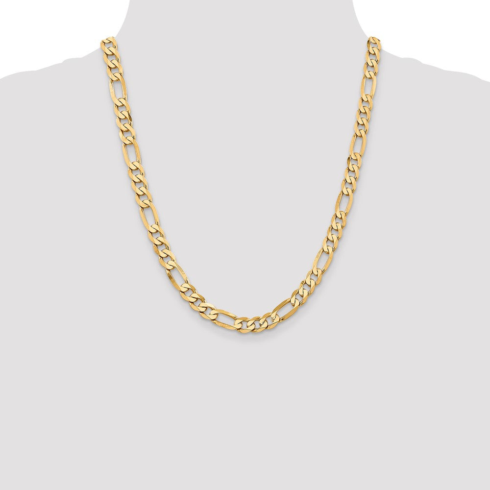 14k 7.5mm Flat Figaro Chain - Product Photo