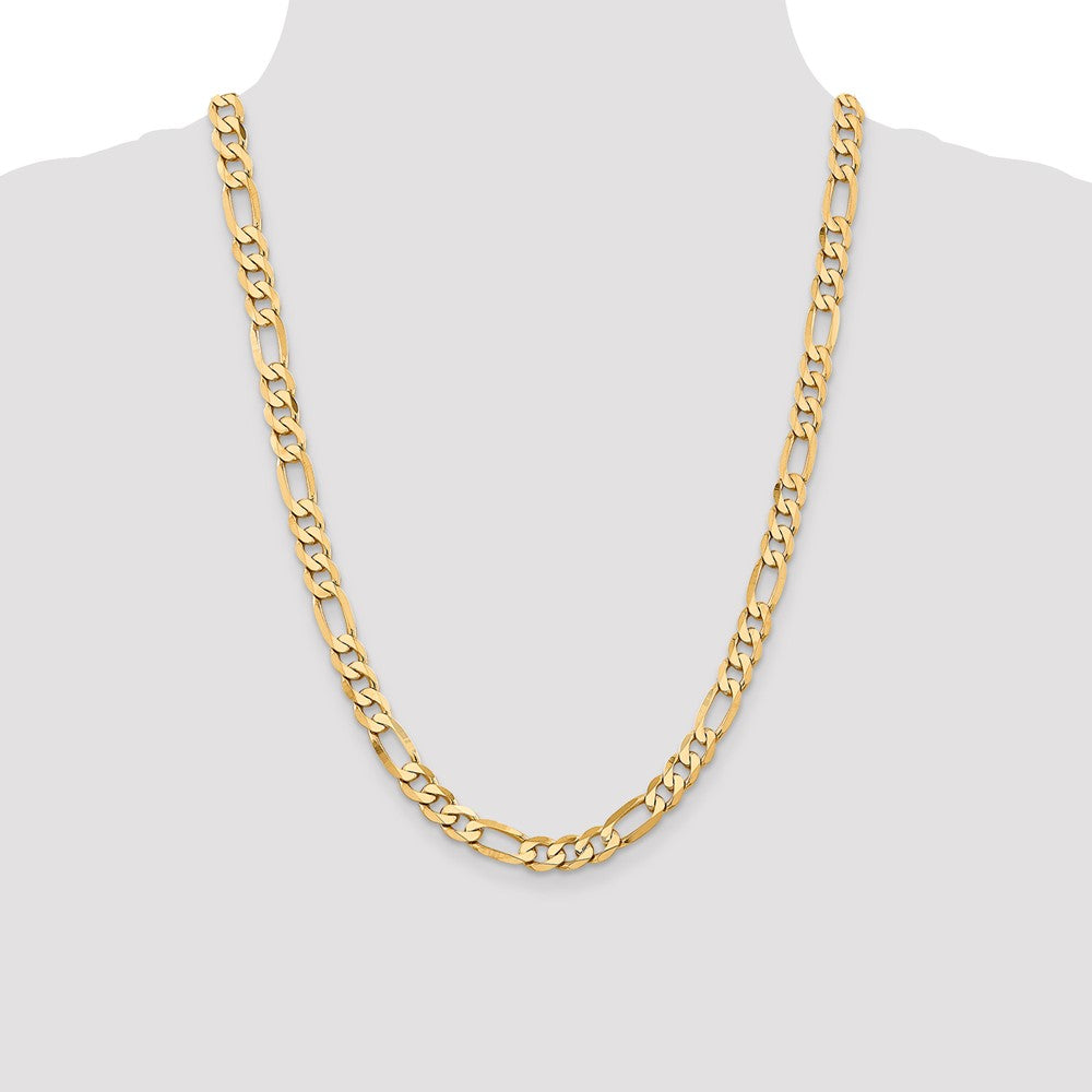 14k 7.5mm Flat Figaro Chain - Product Photo