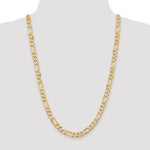 14k 7.5mm Flat Figaro Chain - Product Photo