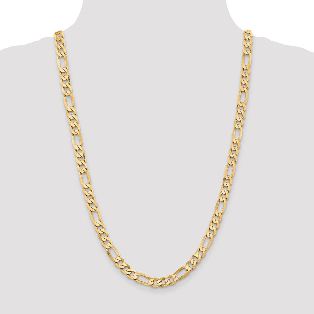 14k 7.5mm Flat Figaro Chain - Product Photo