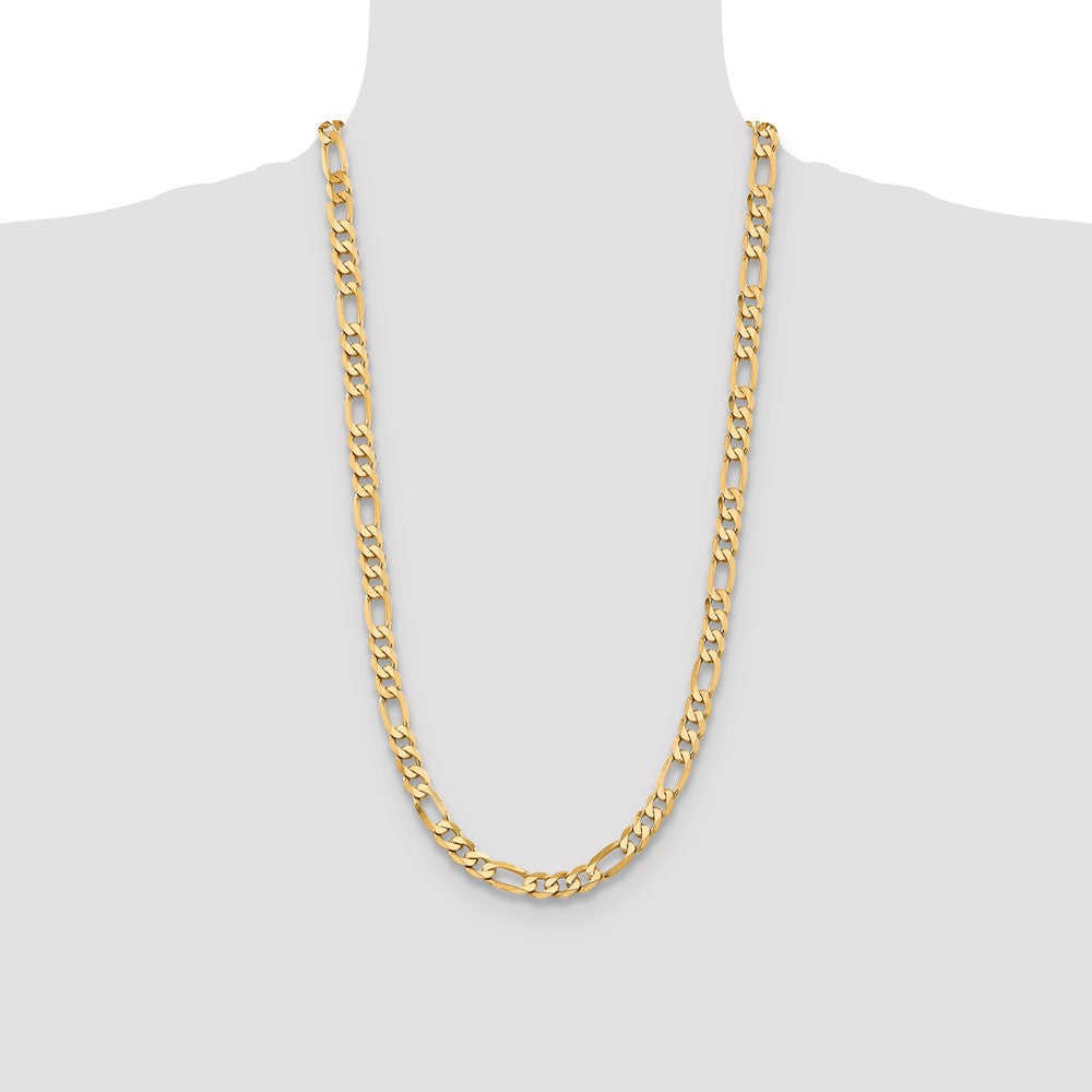 14k 7.5mm Flat Figaro Chain - Product Photo