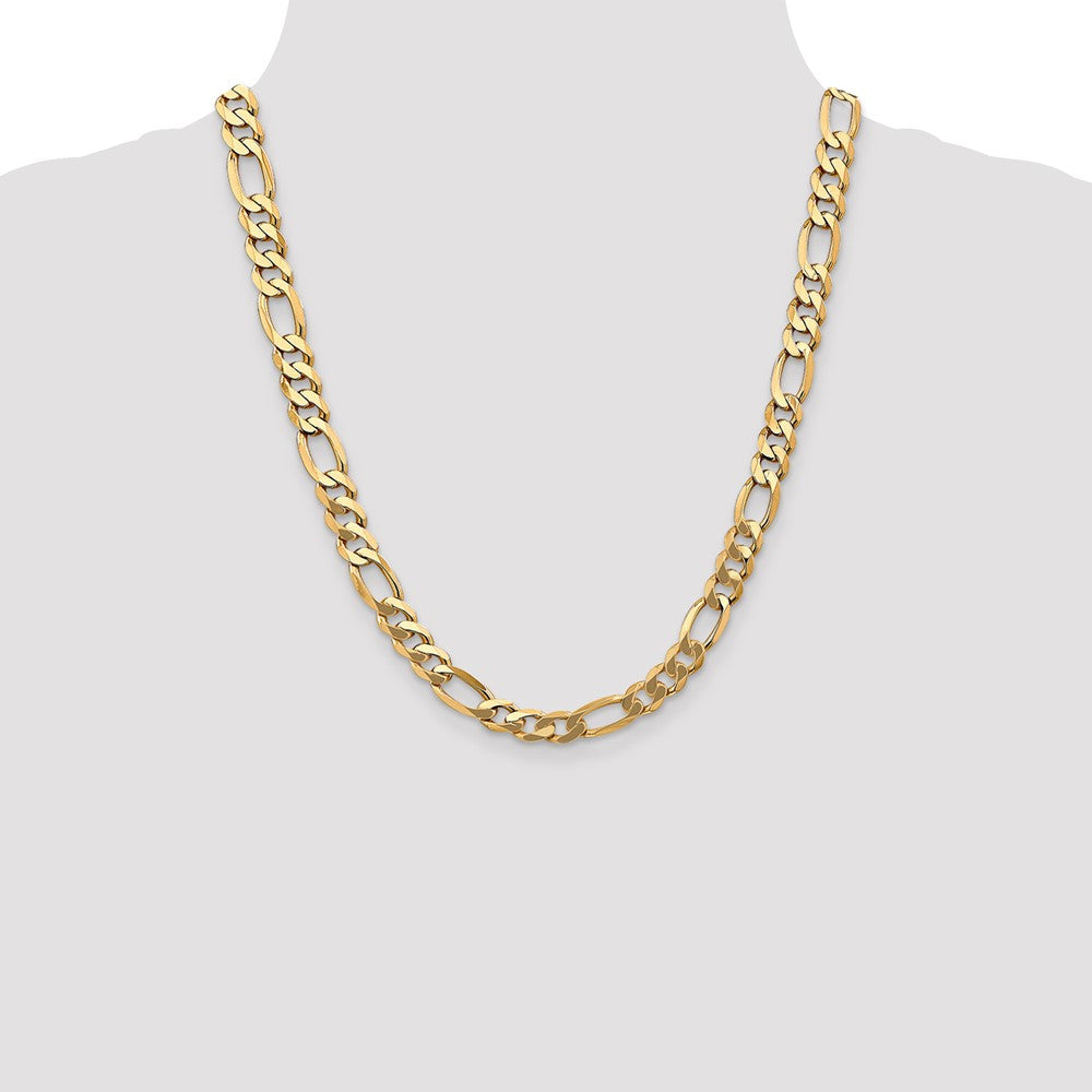 14k 8.75mm Flat Figaro Chain - Product Photo
